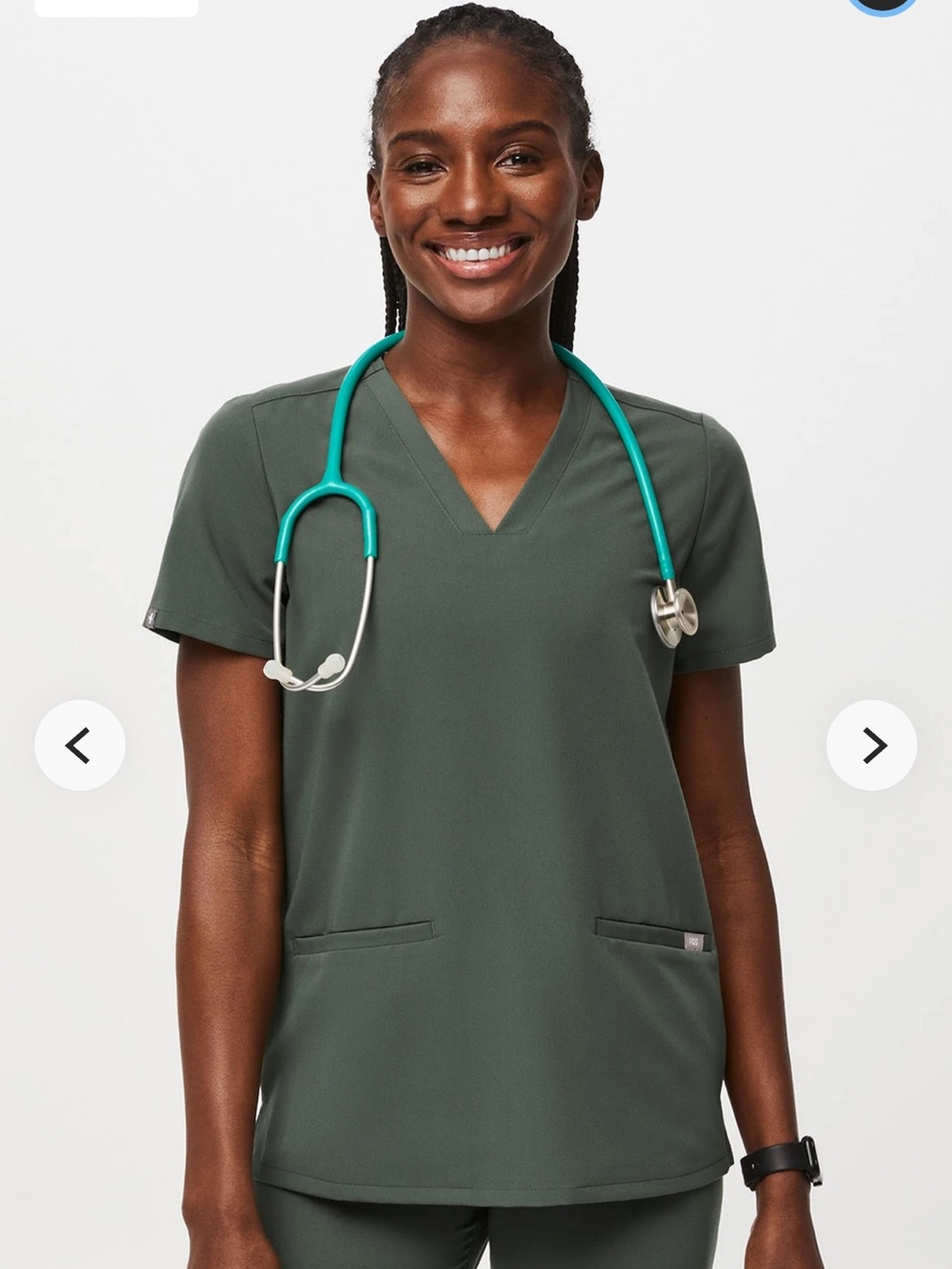 Figs Casma Scrub Top in Moss Women’s sz S